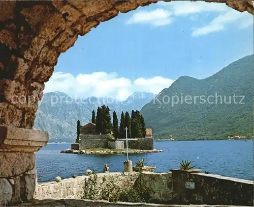 Perast Insel Berge Kat. Montenegro