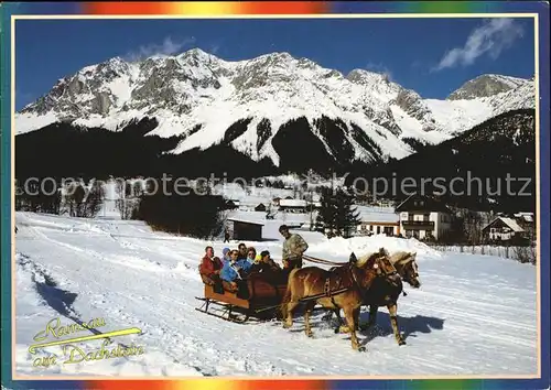 Ramsau Dachstein Steiermark Pferdeschlitten  Kat. Ramsau am Dachstein