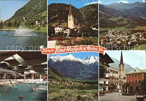 Bad Hofgastein Kurpark Pfarrkirche Hundskopf Thermalhallenbad  Kat. Bad Hofgastein