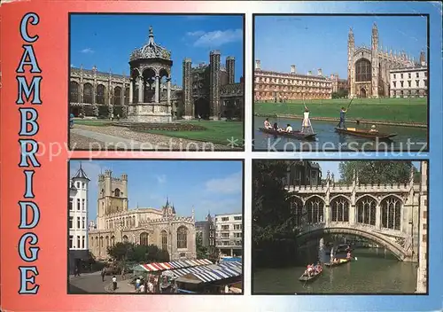 Cambridge Cambridgeshire Trinity College Kings College Great St Marys Church Bridge of Sighs