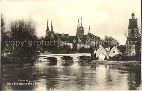 Merseburg Saale Neue Saalebruecke Schloss Kat. Merseburg