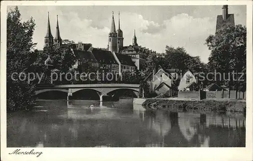 Merseburg Saale Schloss Bruecke Saale Kat. Merseburg