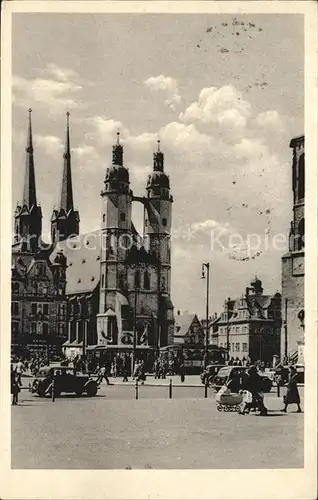 Halle Saale Marktplatz Marienkirche Kat. Halle