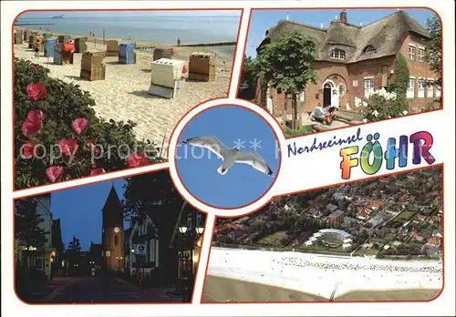 Insel Foehr Strand Hotel Dorfmotiv Fliegeraufnahme Kat. Wyk auf Foehr