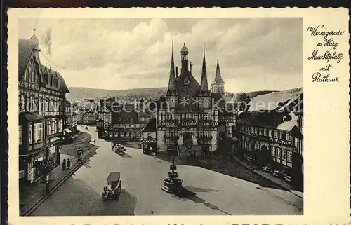 Wernigerode Harz Marktplatz Rathaus Kat. Wernigerode