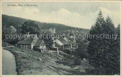 Schierke Harz Blick vom Marienweg Kat. Schierke Brocken