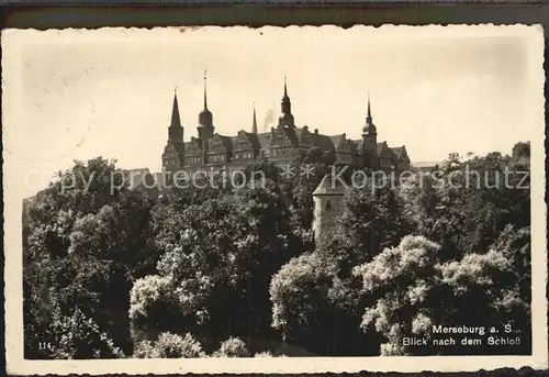 Merseburg Saale Blick zum Schloss Kat. Merseburg