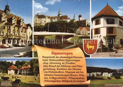 Sigmaringen Runder Turm Bildungszentrum Rathaus  Kat. Sigmaringen