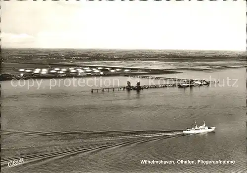 Wilhelmshaven oelhafen Fliegeraufnahme Kat. Wilhelmshaven