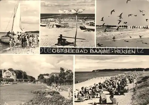 Baabe Ostseebad Ruegen Strand Segelboote Kat. Baabe