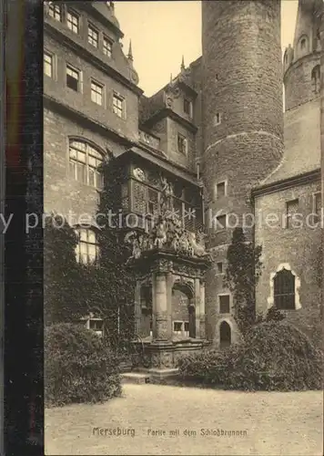 Merseburg Saale Schloss Schlossbrunnen  Kat. Merseburg