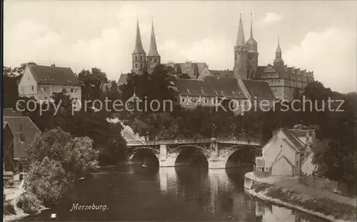 Merseburg Saale Schloss Bruecke Kat. Merseburg