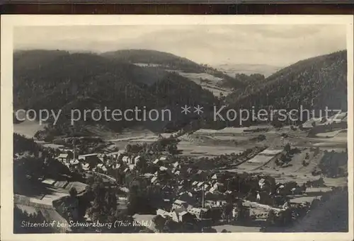 Sitzendorf Thueringen Panorama Kat. Sitzendorf Schwarzatal