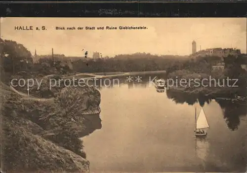 Halle Saale Stadt Ruine Giebichenstein Kat. Halle