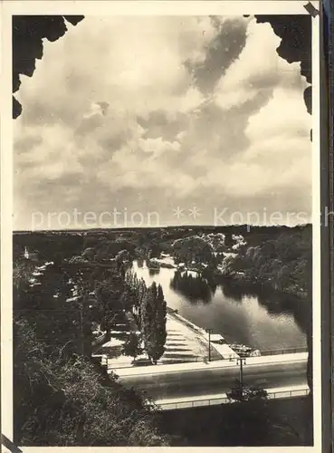 Halle Saale Blick von Burg Giebichenstein in das Saaletal Kat. Halle