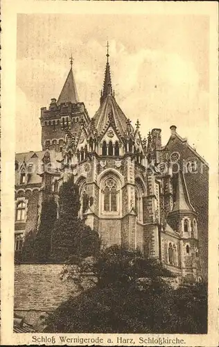 Wernigerode Harz Schloss Schlosskirche Kat. Wernigerode