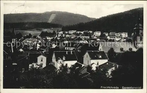 Friedrichroda Ortsansicht Kat. Friedrichroda