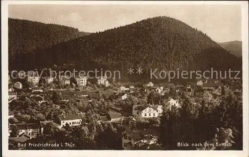 Friedrichroda Bad Blick zum Gottlob Kat. Friedrichroda