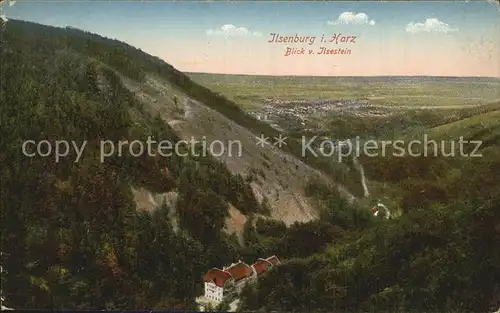 Ilsenburg Harz Blick vom Ilsestein Kat. Ilsenburg Harz