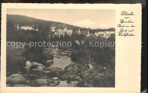 Schierke Harz Partie an der Bode mit Waldfrieden Kat. Schierke Brocken