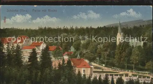 Schierke Harz Partie mit Kirche Kat. Schierke Brocken