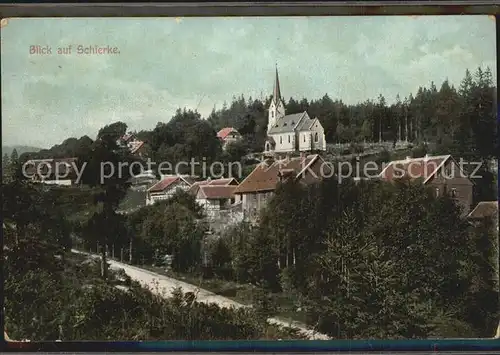 Schierke Harz Kirche Panorama Kat. Schierke Brocken