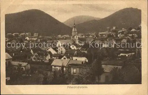 Friedrichroda Ortsansicht Kirche Kat. Friedrichroda