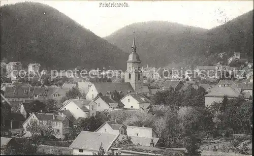 Friedrichroda Ortsansicht Kirche Kat. Friedrichroda