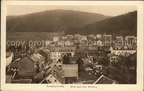 Friedrichroda Blick zum Koernberg Kat. Friedrichroda