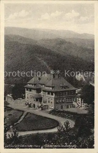 Gernrode Harz FDGB Heim Stubenberg Kat. Gernrode Harz