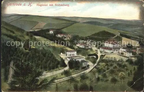 Gernrode Harz Hagental mit Stubenberg Kat. Gernrode Harz