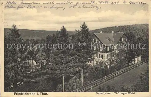 Friedrichroda Sanatorium Thueringer Wald Kat. Friedrichroda