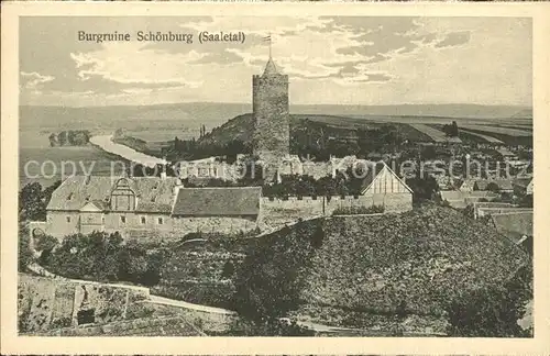 Naumburg Saale Burgruine Schoenburg Kat. Naumburg