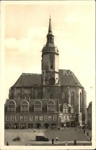 Naumburg Saale Markt mit Wenzelskirche Kat. Naumburg