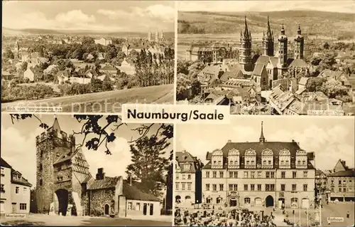 Naumburg Saale Blick auf den Dom Rathaus Marientor Blick vom Panoramaweg Kat. Naumburg