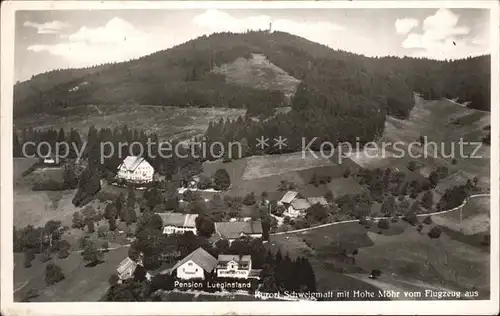 Schweigmatt Hohe Moehr Fliegeraufnahme Pension Lueginsland Kat. Schopfheim