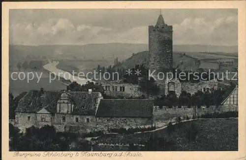 Naumburg Saale Burgruine Schoenburg Kat. Naumburg