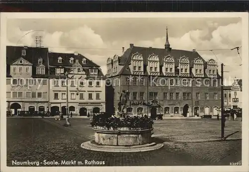 Naumburg Saale Markt mit Rathaus Kat. Naumburg