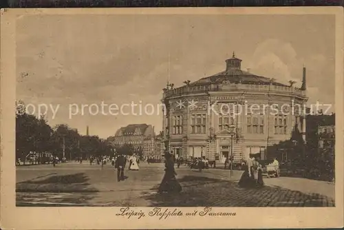 Leipzig Rossplatz mit Panorama Kat. Leipzig