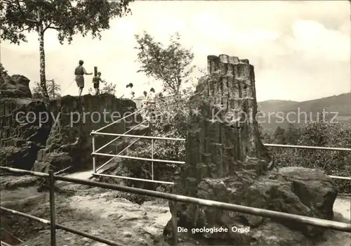 Jonsdorf Zittauer Gebirge geologische Orgel Kat. Kurort Jonsdorf