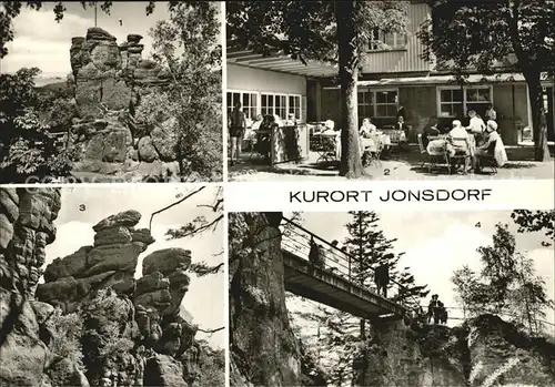 Jonsdorf Nonnenfelsen Bruecke Gaststaette  Kat. Kurort Jonsdorf