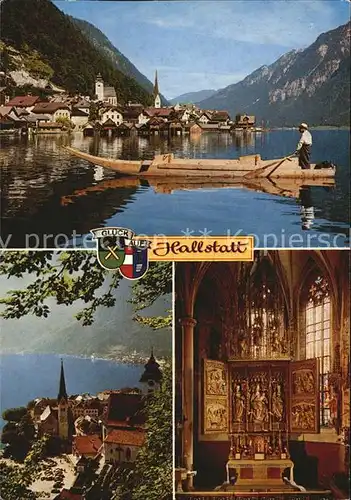 Hallstatt Salzkammergut Katholische und evangelische Kirche  Kat. Hallstatt