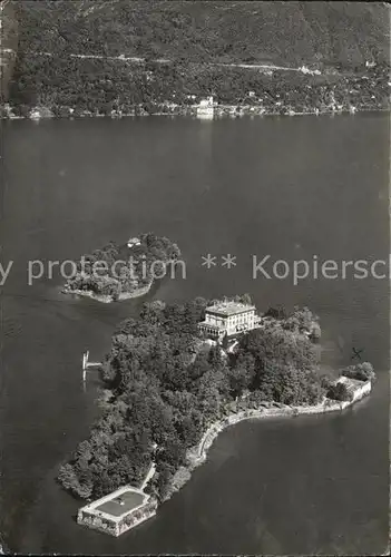 Isole di Brissago Parco botanico del Cantone Ticino Fliegeraufnahme Kat. Isole di Brissago