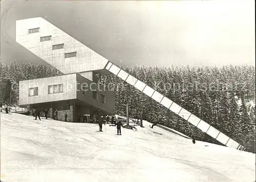 Oberwiesenthal Erzgebirge Sprungschanze am Fichtelberg Kat. Oberwiesenthal