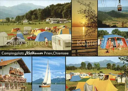 Prien Chiemsee Campingplatz Hofbauer Gondel See  Kat. Prien a.Chiemsee