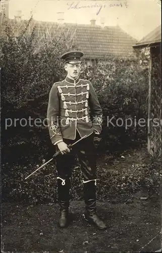 Kassel Militaria Portrait WK1 Hussaren Kat. Kassel