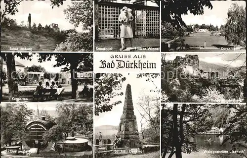 Bad Duerkheim Ruine Limburg Standbild Pfaelzer Winzer Kuranlagen Kurgarten Grosses Fass  Ruine Hardenburg Ed Jost Denkmal Waldgaststaette Isenach Kat. Bad Duerkheim