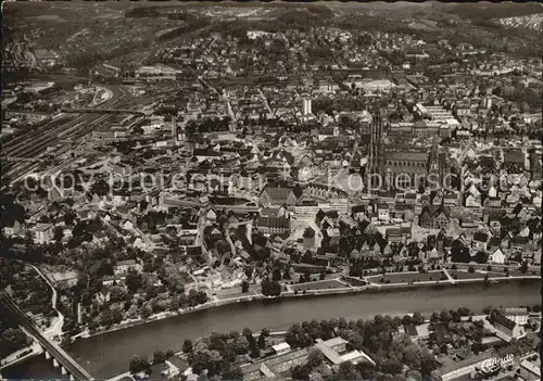 Ulm Donau Fliegeraufnahme Kat. Ulm