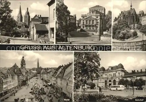 Altenburg Thueringen Schlosskirche Landestheater Bahnhof  Kat. Altenburg