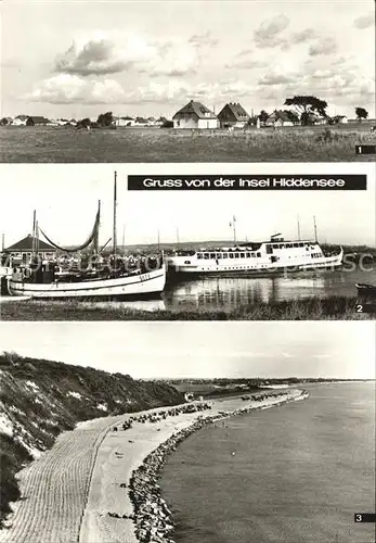 Insel Hiddensee Neuendorf Vitte Hafen Kloster Strand Kat. Insel Hiddensee